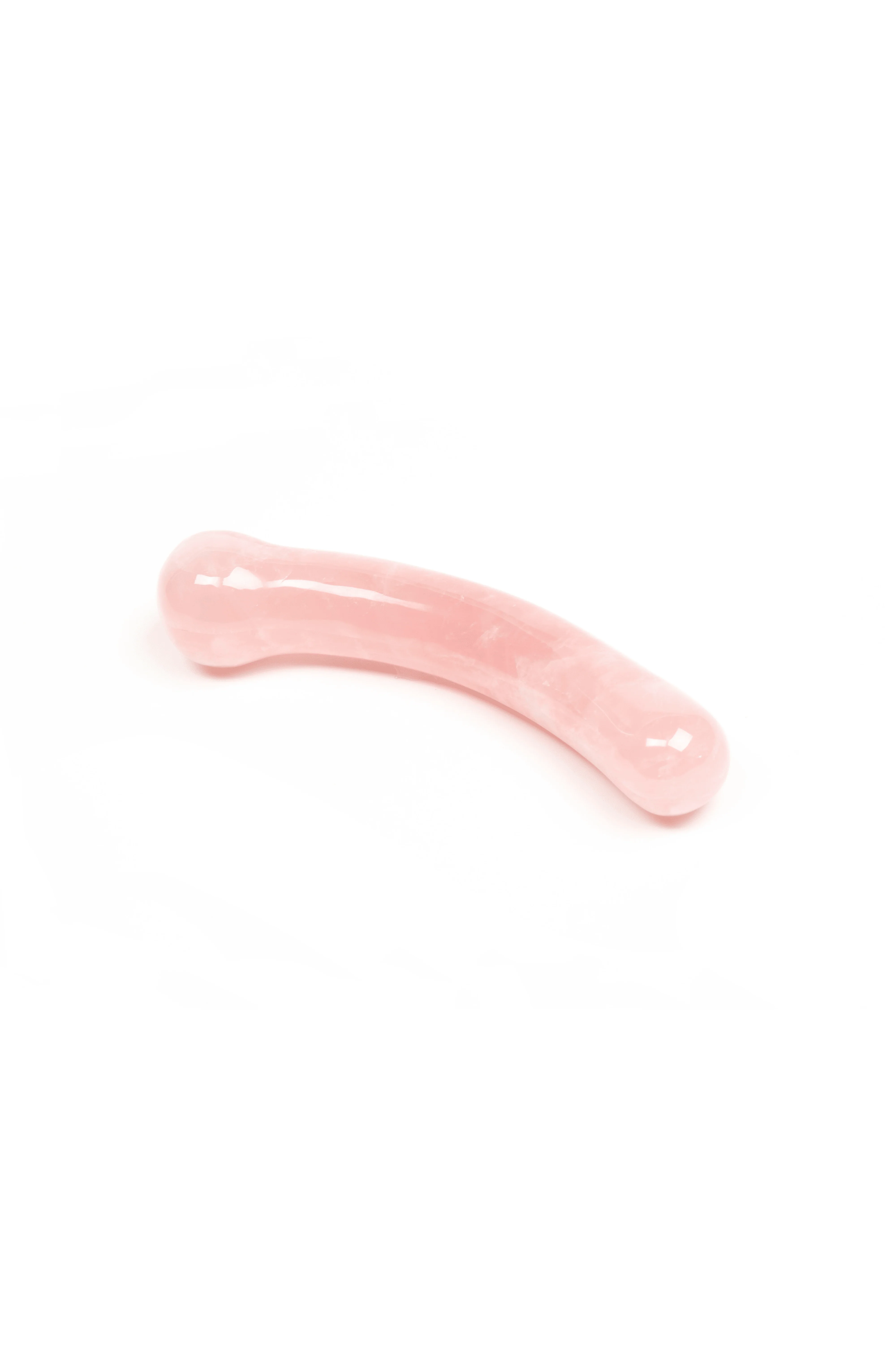 Curve Rose Quartz Crystal Dildo - Image 3