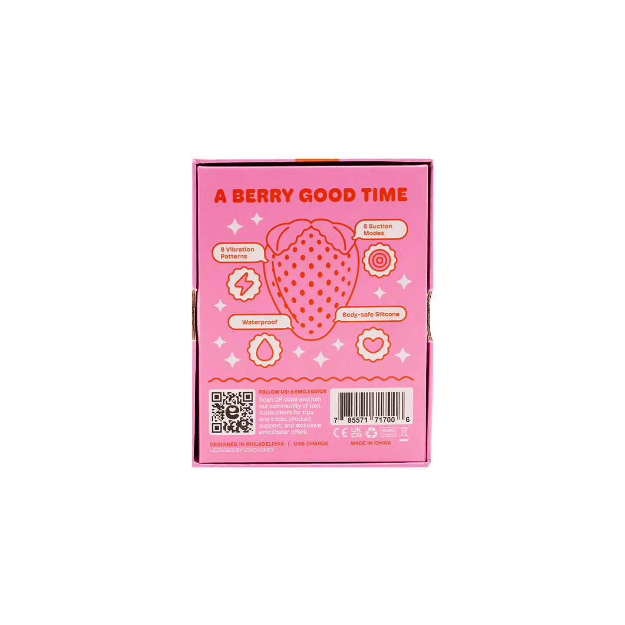 Strawberry Emojibator Suction Vibrator - Image 8